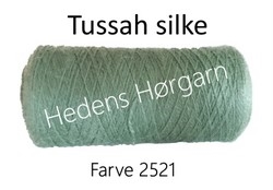Tussah silke farve 2521 støv grøn 